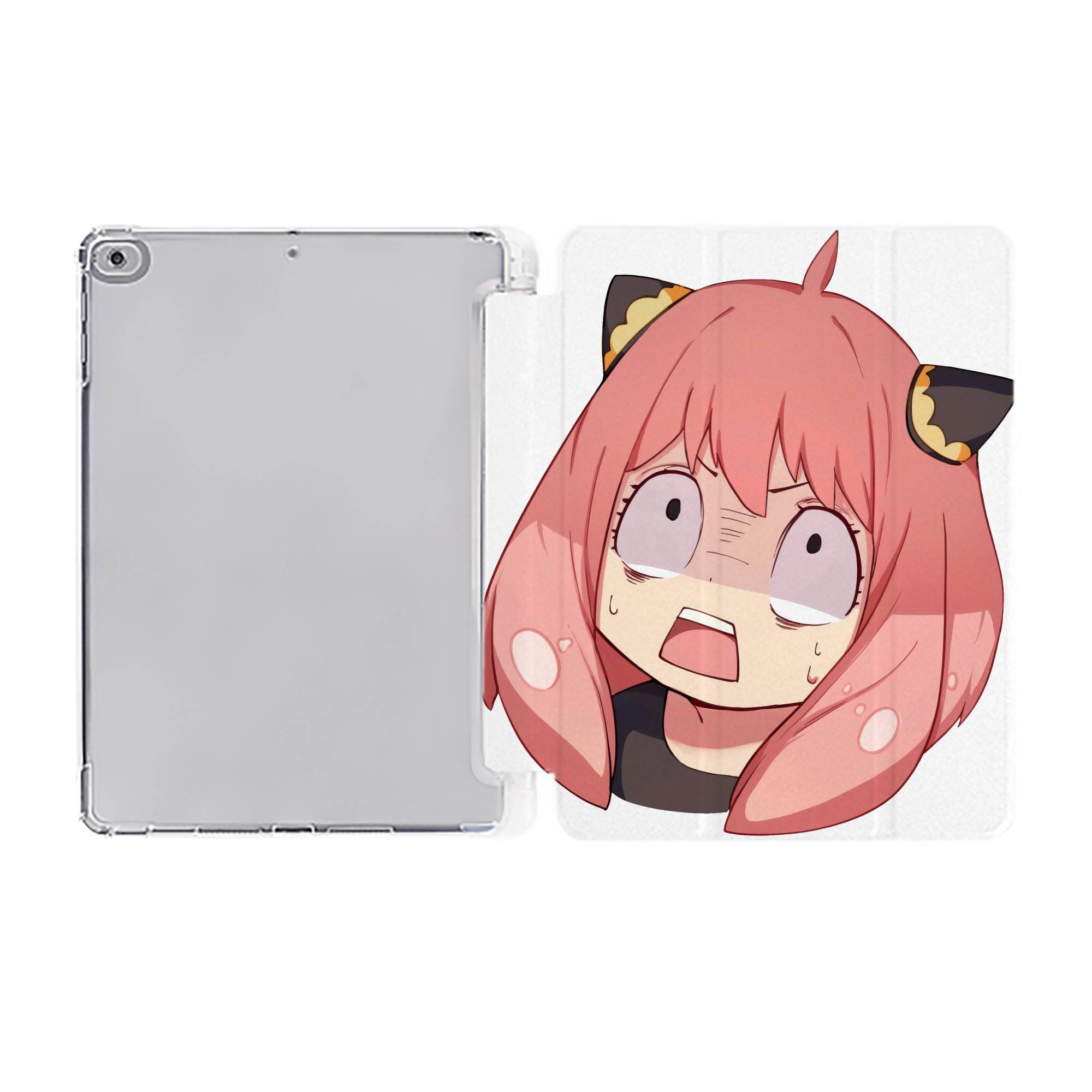 （画像用） SPY×FAMILY间谍家家酒 IPad ケース ペン収納付き 三つ折りスタンド PUレザー×シリコン 対応機種9.5/10.5/10.9インチ